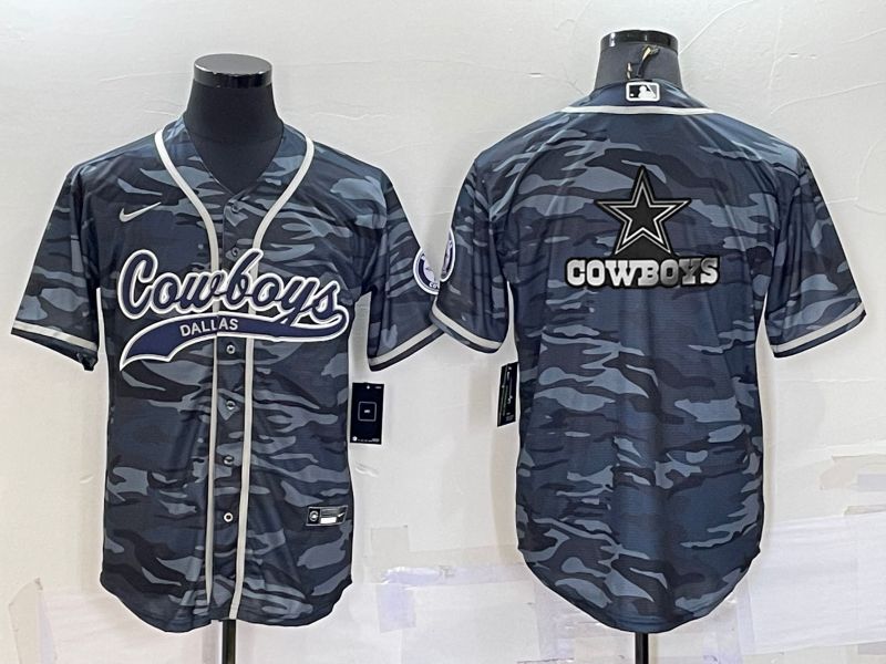 Men Dallas Cowboys Blank Camo 2022 Nike Co branded NFL Jersey
